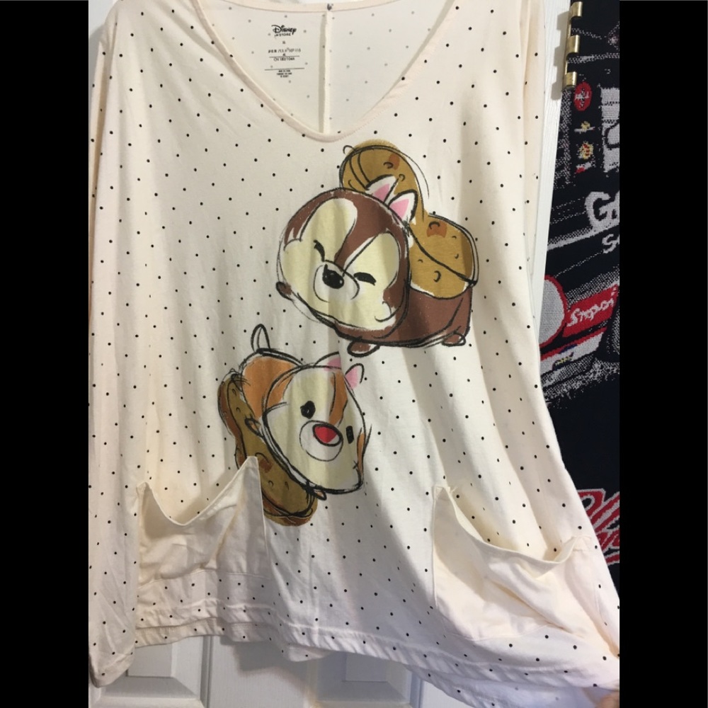 2/$12 Disney womans XL pajamas/lounging shirt NWT